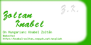 zoltan knabel business card